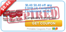 $0.40 off any FOUR (4) Campbell's Condensed soups