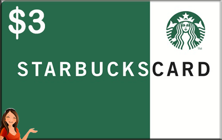 starbucks 3 dollar card TFS