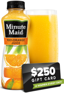 Free $250 VISA Gift Cards From Minute Maid